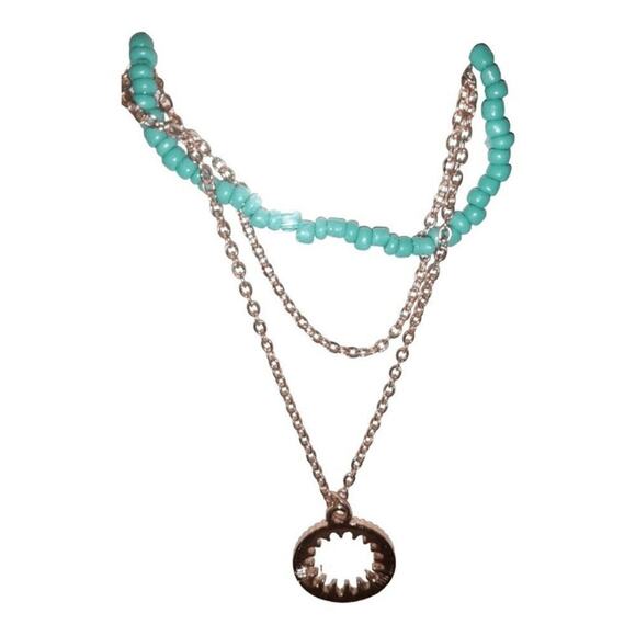 Gemma Simone Aqua Beaded Lariat Necklace - Picture 2 of 3